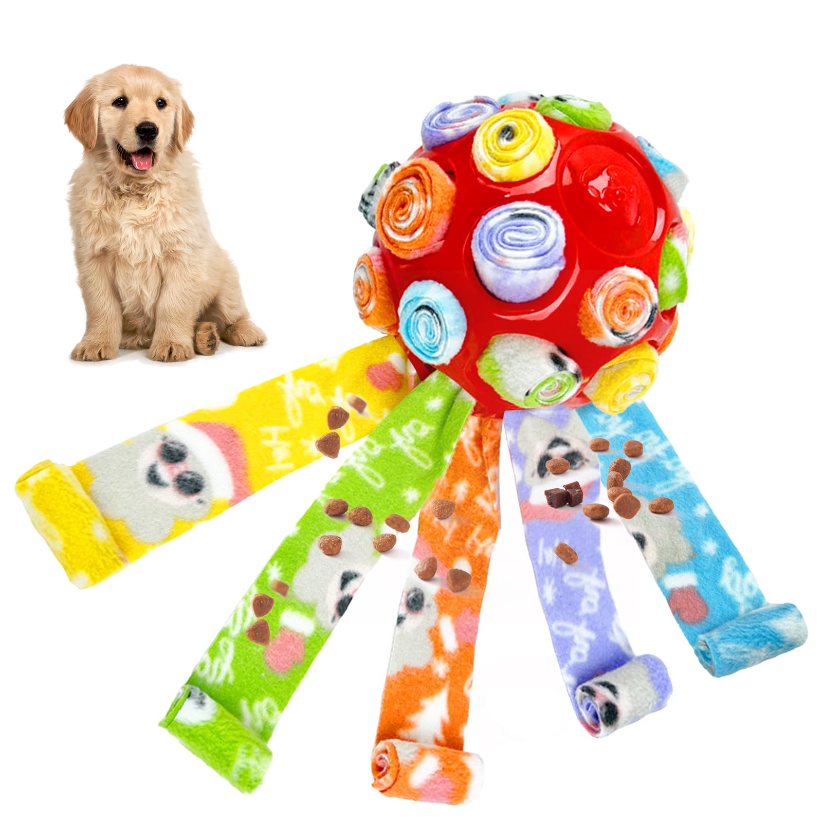 Trufa Juguete Interactivo Pelota Olfativa Perros Juguetes de Rompecabezas Olfativo Pelota de Olfateo Perro Indestructible Juegos de Inteligencia Puzzle Regalos para Perros Grandes/Medianos/Pequeños