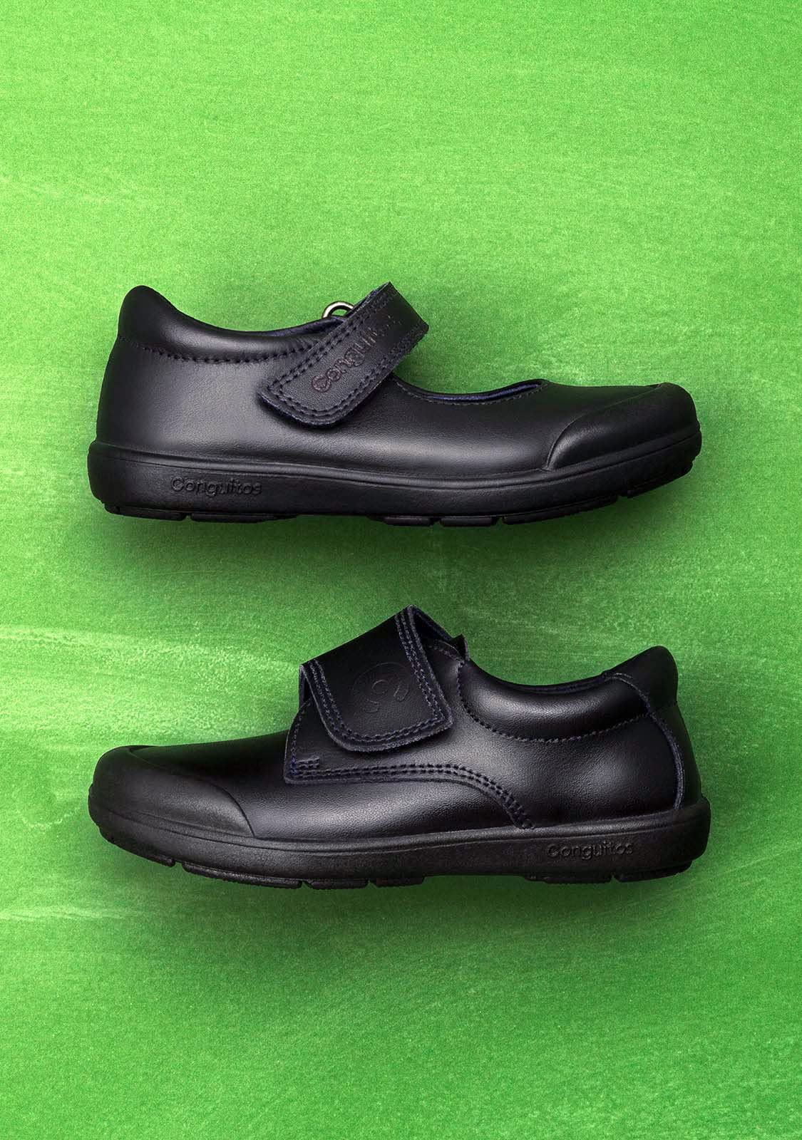 Conguitos - Colegiales Piel Lavable De Niña para Niña (Azul/Talla 34)