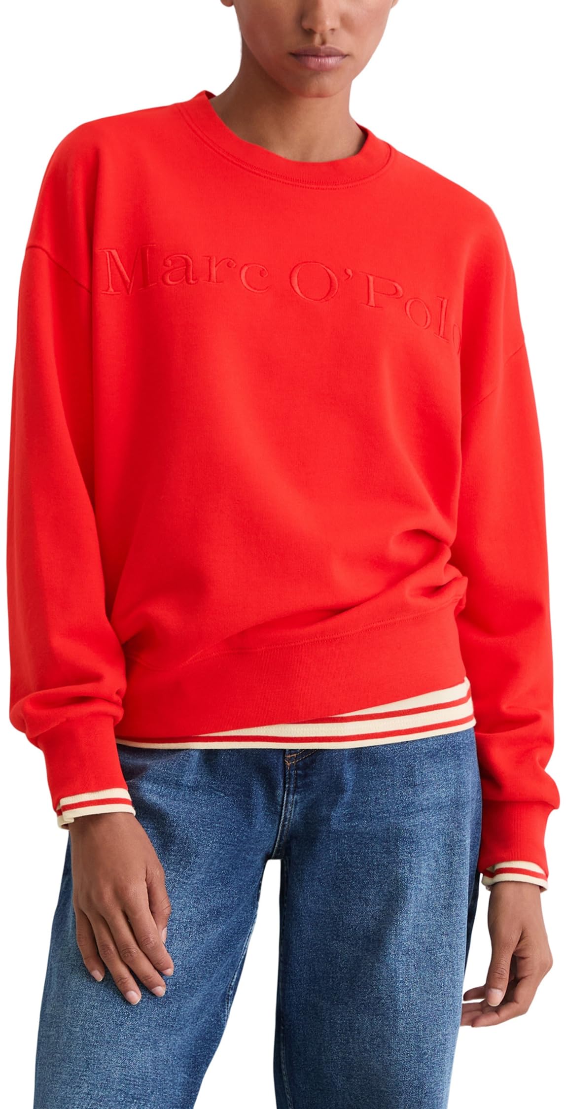 Marc OߴPolo Damen Sweatshirt mit Logo Relaxed Fit