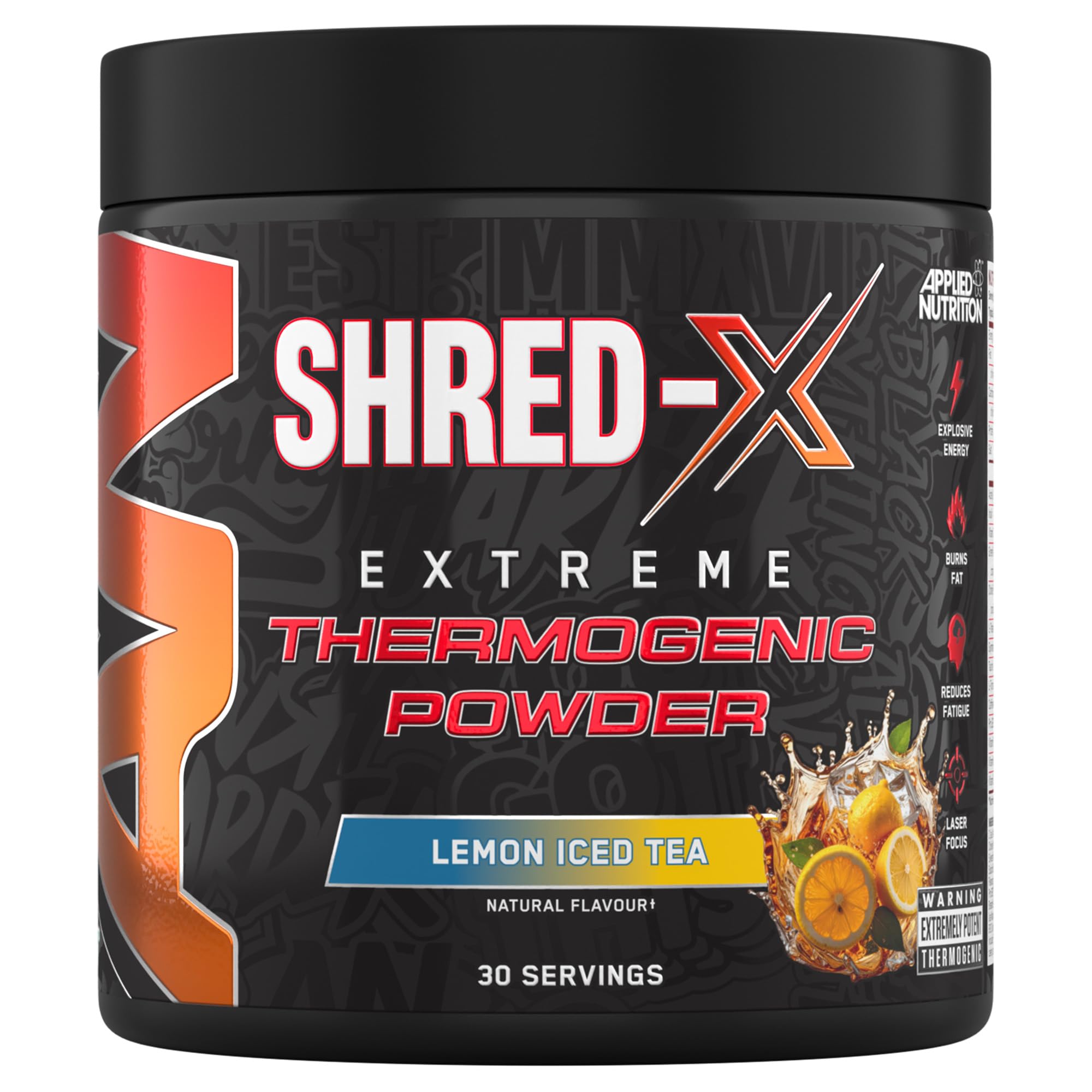 Applied Nutrition Shred X Fat Burner - ABE All Black Everything Fat Burner, Thermo Weight Management (300g - 30 Servings) (Lemon Ice Tea)