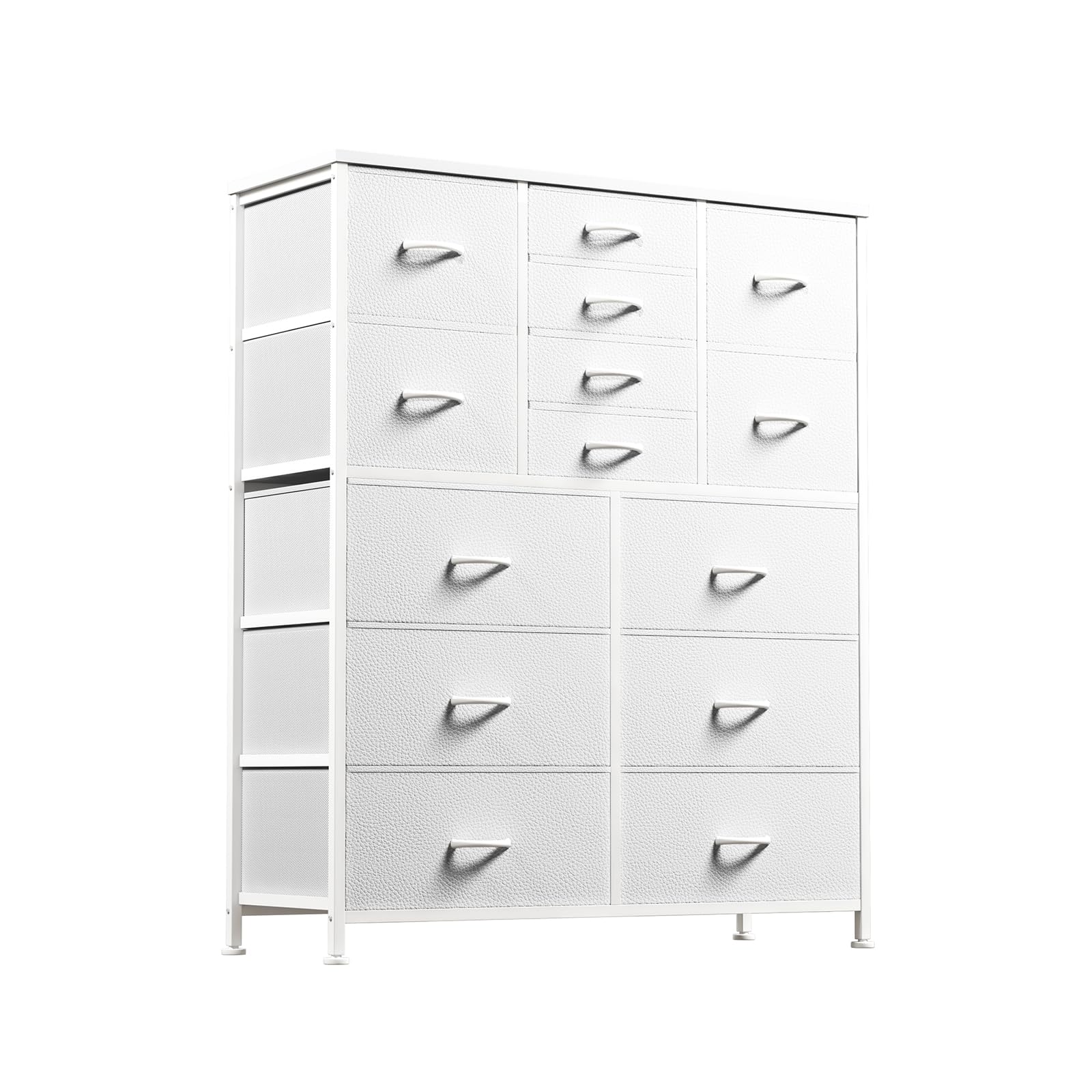 14 Dresser for Bedroom, Large Dressers & Chest of Drawers for Bedroom Closet Living Room Entryway, Wooden Top and Sturdy Metal Frame