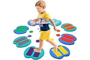 Sensory Stepping Stone & Tactile Discs Set for Kids' Tactile Development