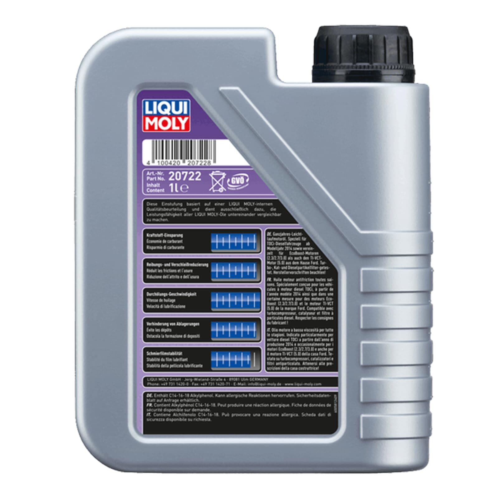 Liqui Moly Special Tec F 0W-30 | 1 L | Synthesetechnologie Motoröl | Art.-Nr.: 20722