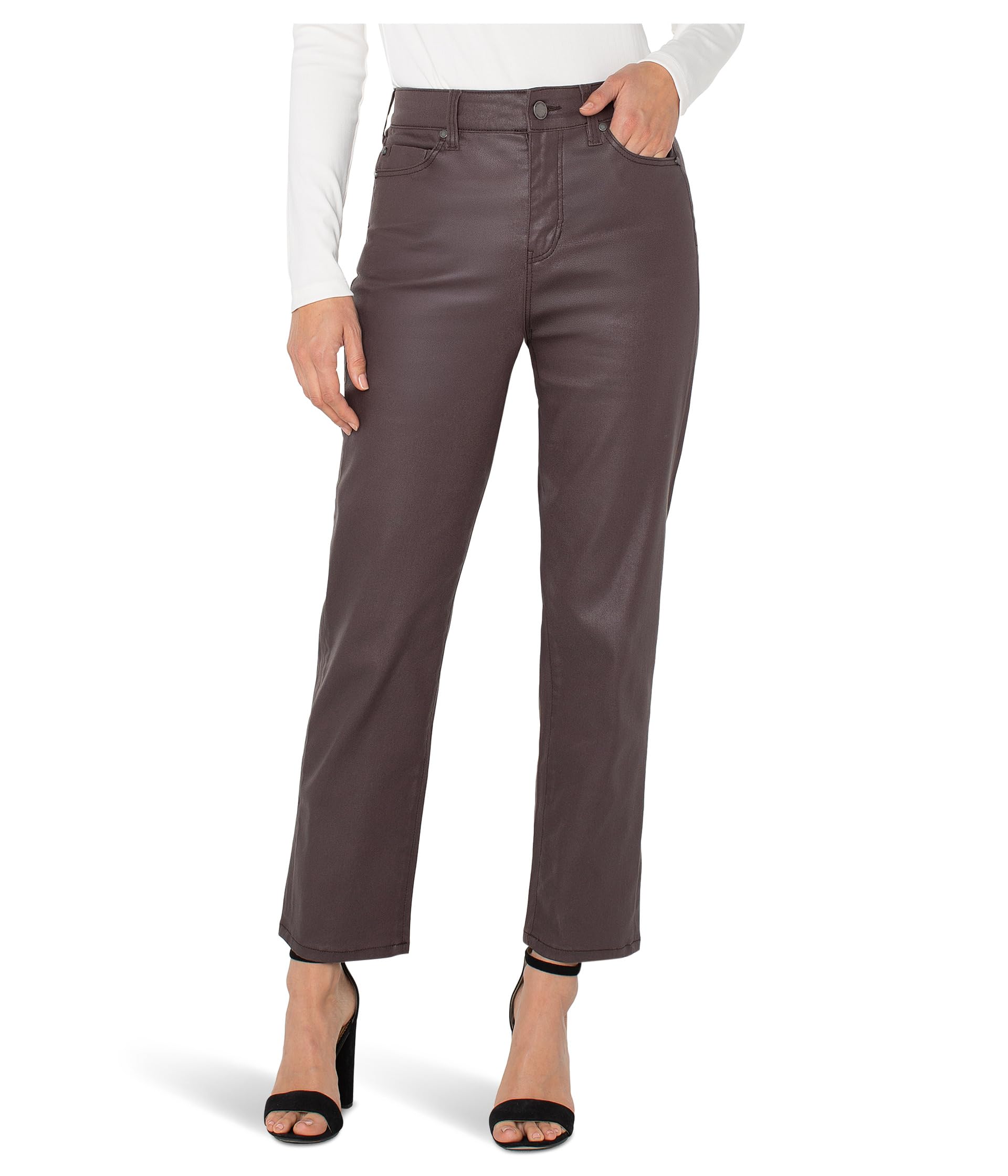 Liverpool Womens Kennedy High-Rise Crop Straight Pants