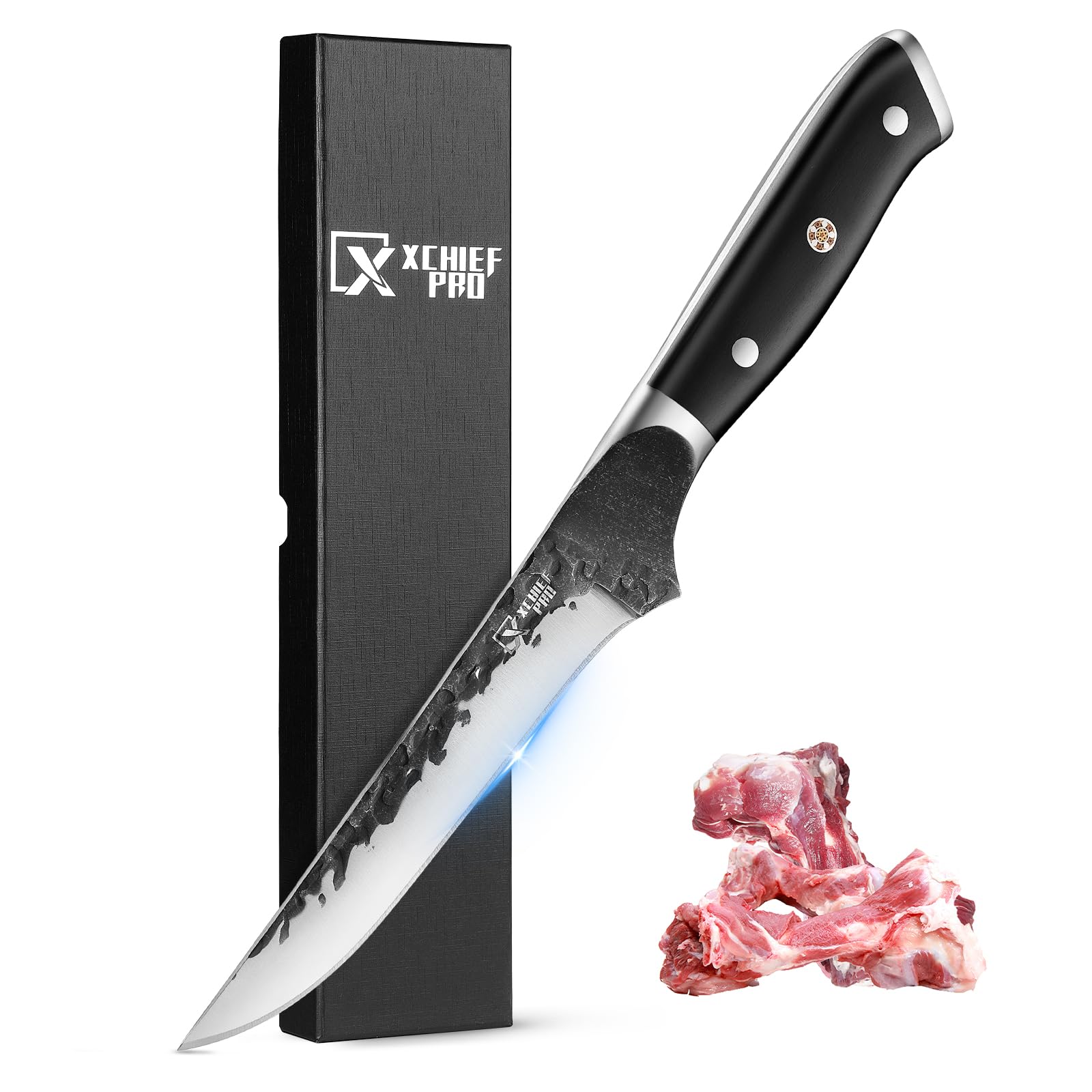 5.7'' Boning Knife For Meat Cutting - Japanese Style Fillet Knife With Wood Handle, High Carbon Razor Sharp Flexible Blade Deboning Knife, Full Tang Design Butcher Knife Ideal For Gift