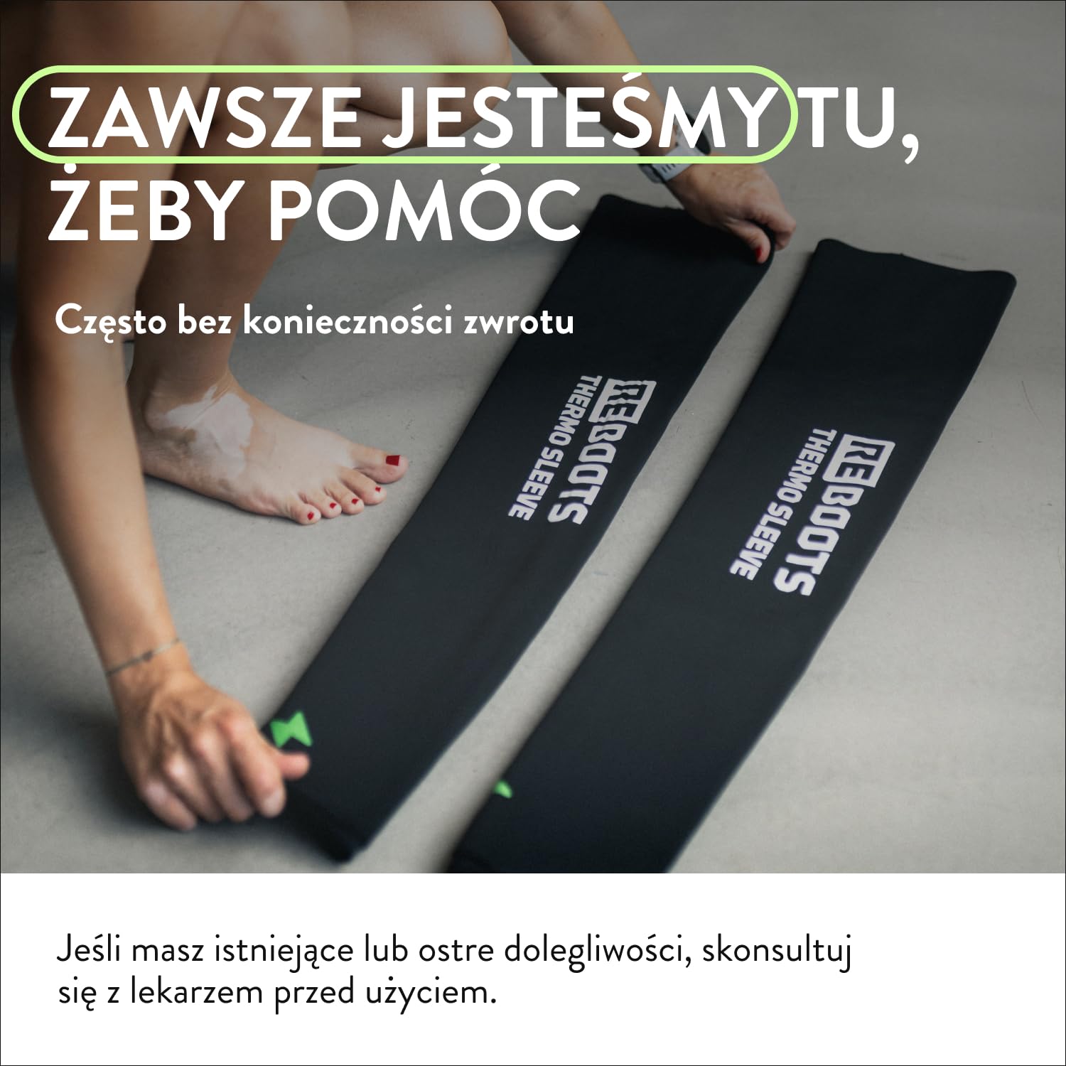 Thermo Sleeve Full Leg | Bandaż | dla komfortu mięśni | Do regeneracji | Poduszka termiczna i chłodząca na nogi