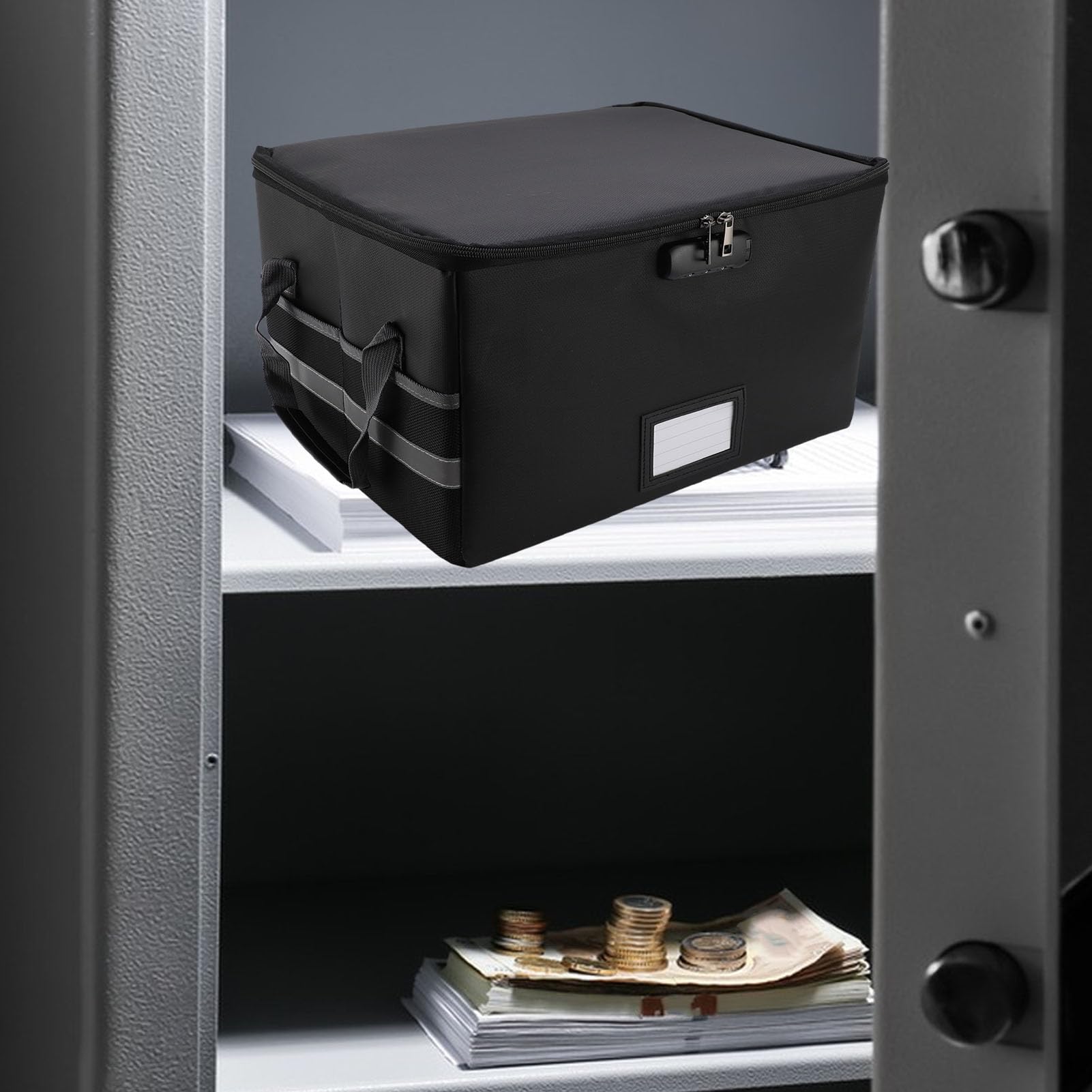 Fabater Fire -Tantant Anti -Statatic Streep Document Box con Blocco di Conservazione Impermeabile Portatile per Foto DVD USB DVD