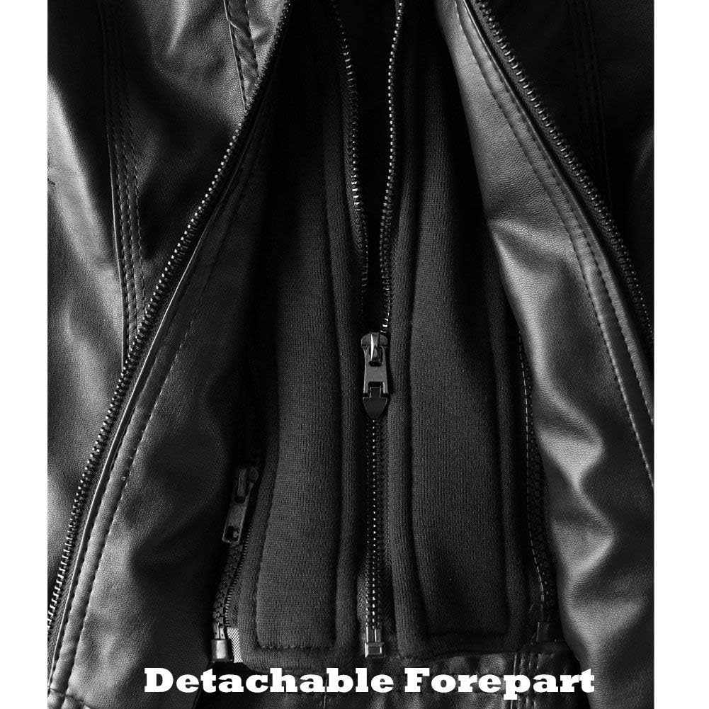 Jacke Damen Lederjacke Kunstleder Mantel Frauen Tops Casual Übergangsoberteil