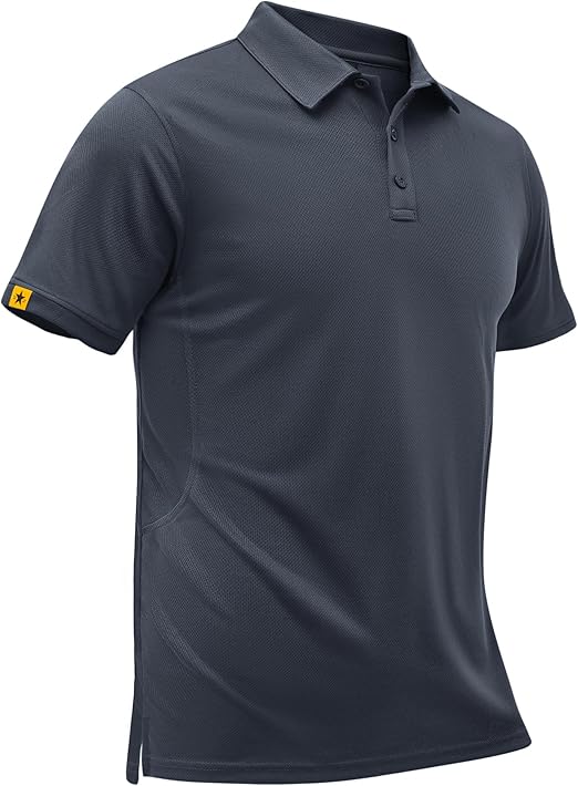 ZITY Mens Polo Shirt Short Sleeve Golf Shirts Tactical Collared Moisture Wicking Sports T-Shirts