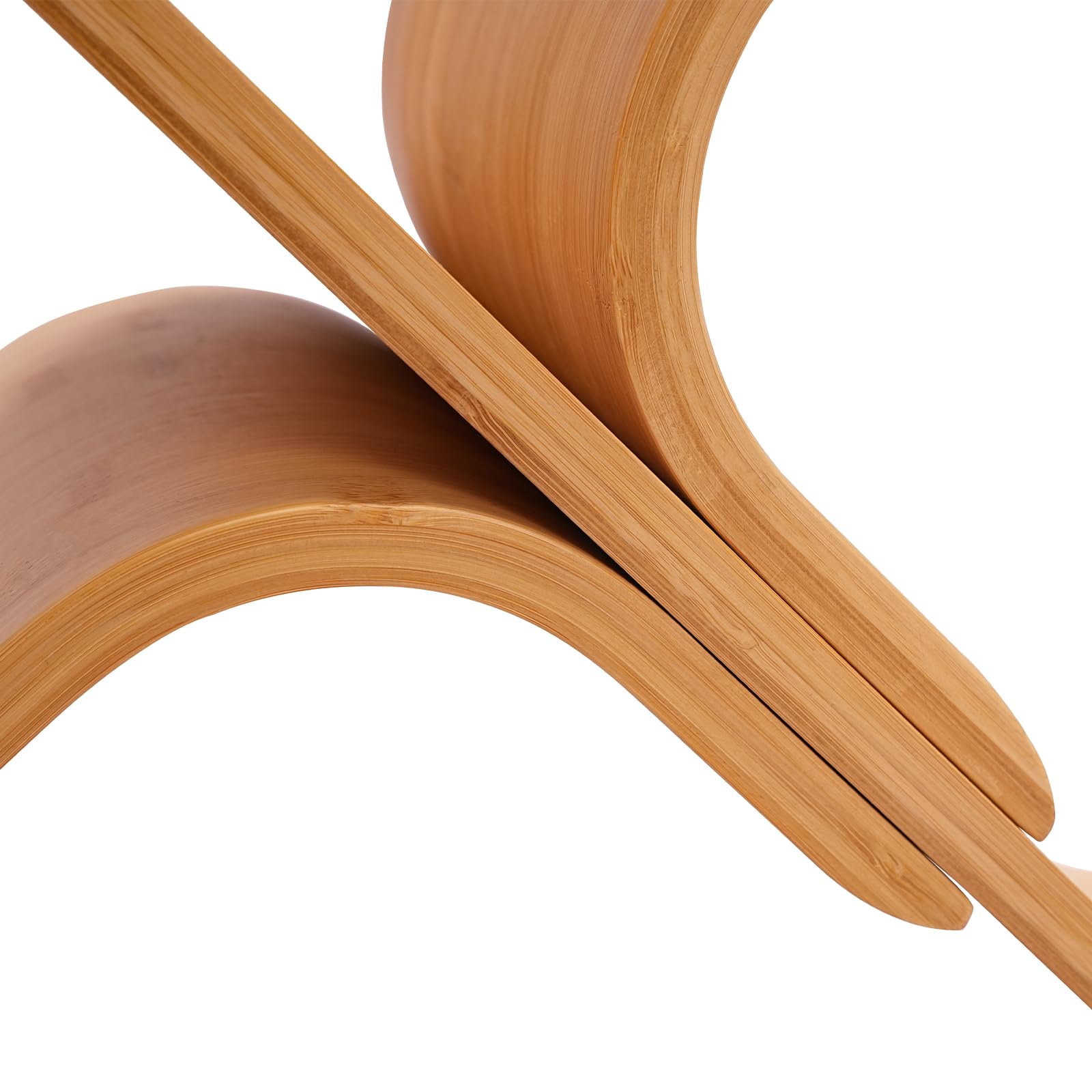 Librería de 5 pisos, estantería moderna de bambú, diseño de árbol, estantería para salón, dormitorio, oficina, estantería abierta, aspecto de madera natural, 91 cm de alto