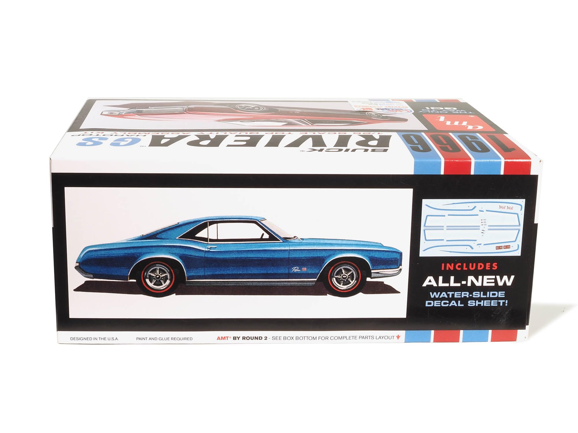 AMT 1966 Buick Rivierer 1/25 (未使用) リビエラ Amazon.com: AMT - 1966 Buick Riviera GS Hardtop, 1:25 Scale, Skill