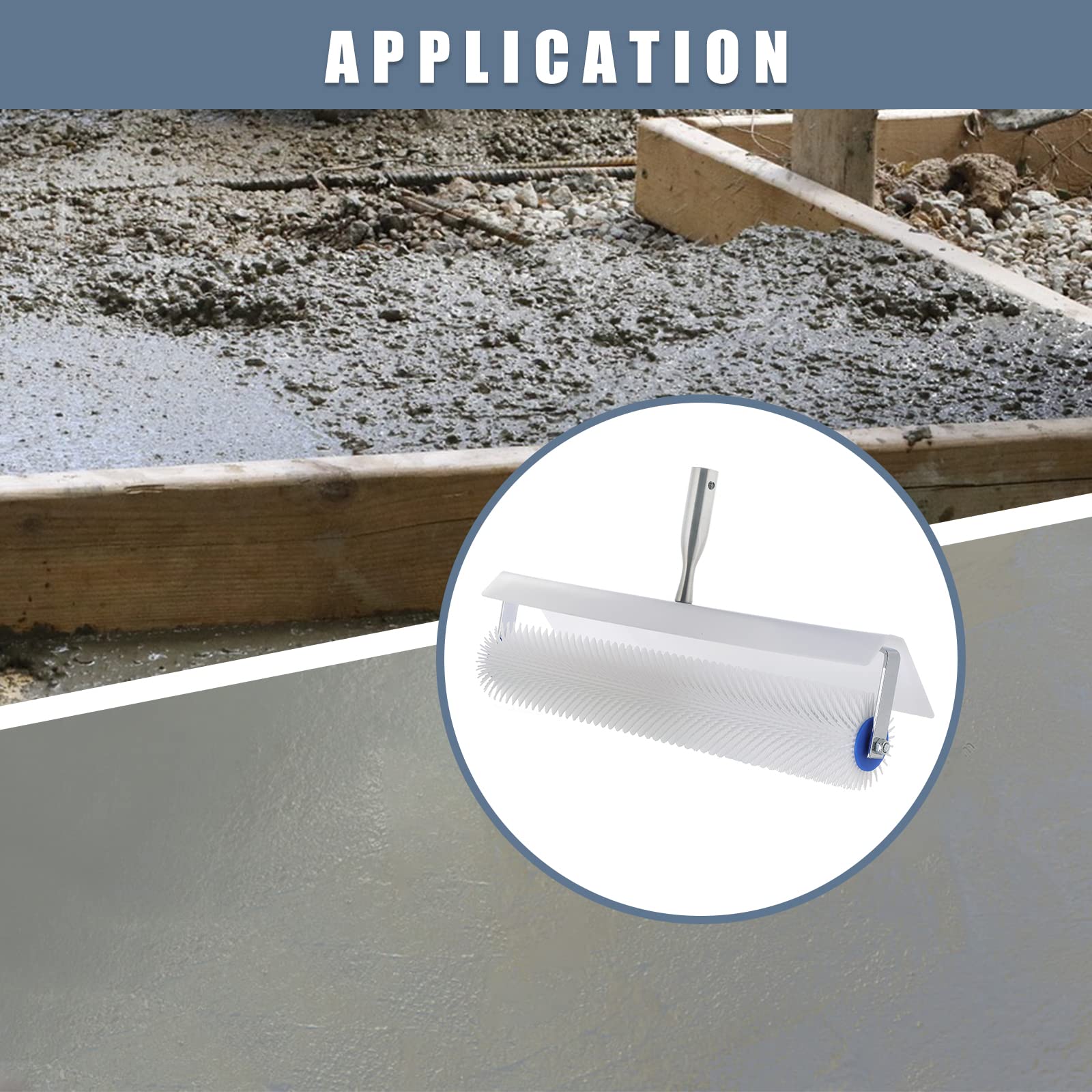 DASBET Spiked Screeding Compound Roller | 19" x 1" Spike Roller Floor Compound Roller Spiked Aeration Roller Latex Floor Self Leveling Roller