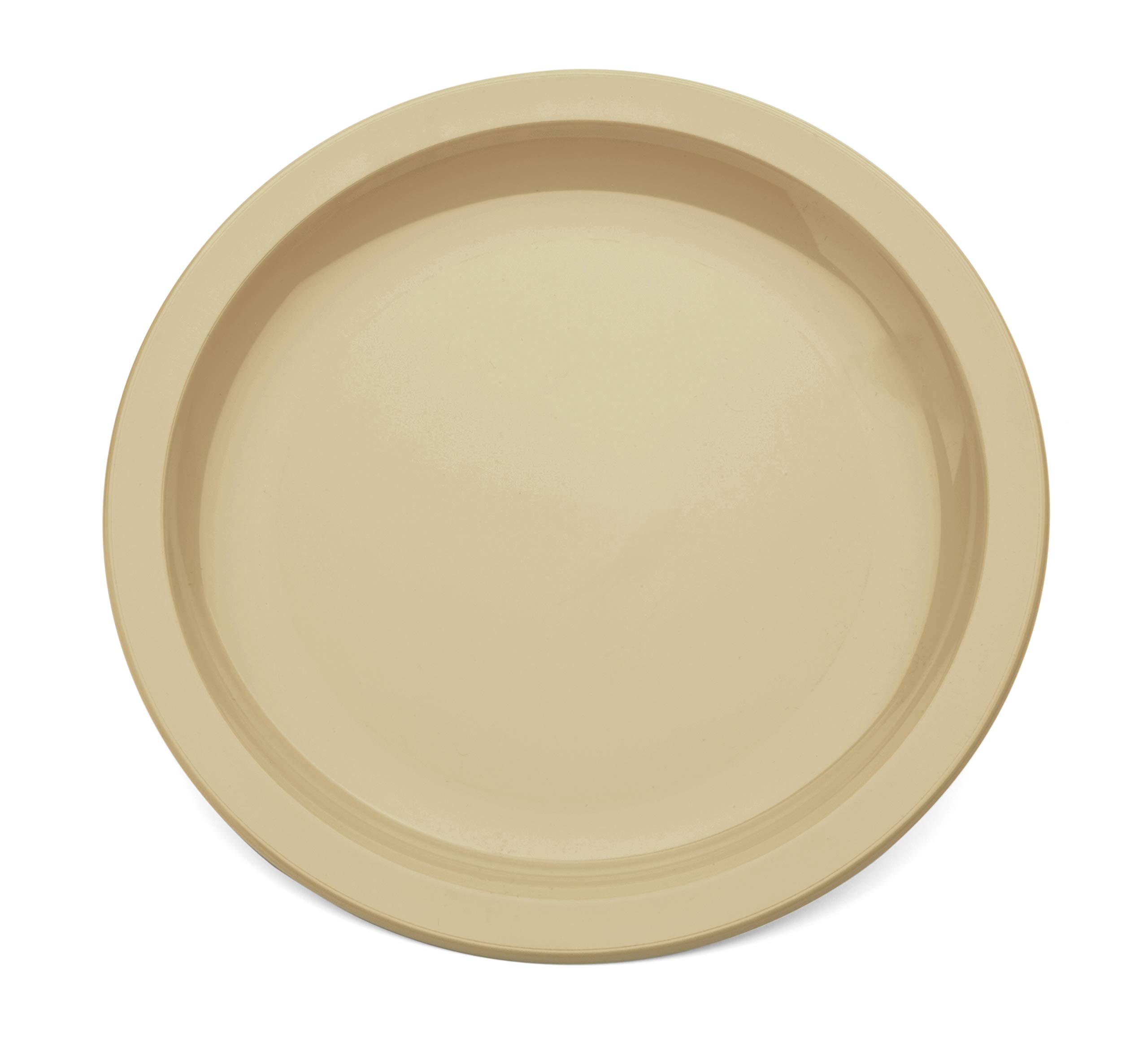Harfield 23cm Polycarbonate Narrow Rimmed Plate Honey (Pack of 4)