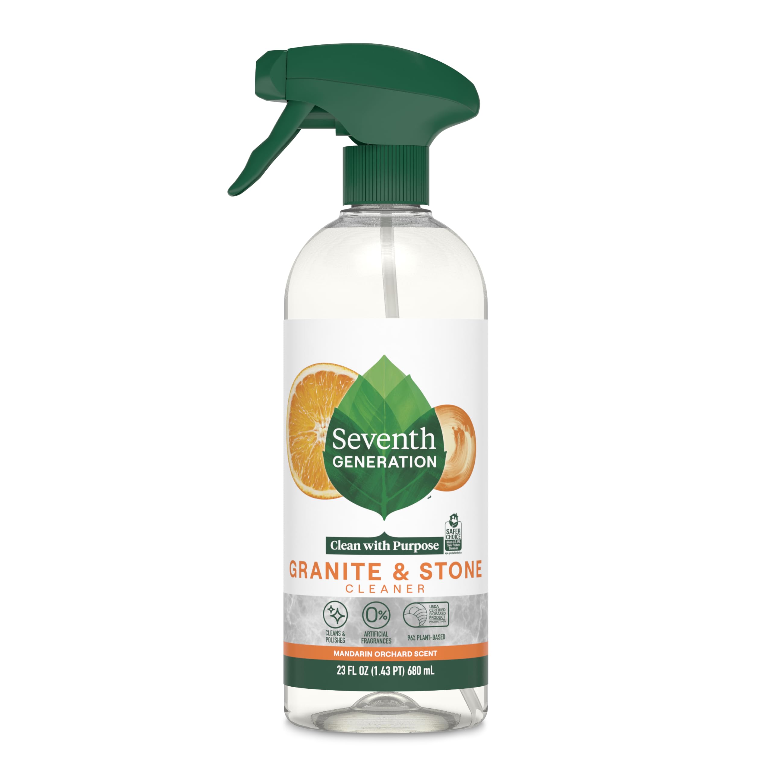 Seventh Generation Granit- und Steinreiniger, Mandarinen-Orcharden-Duft, streifenfrei, 600 ml