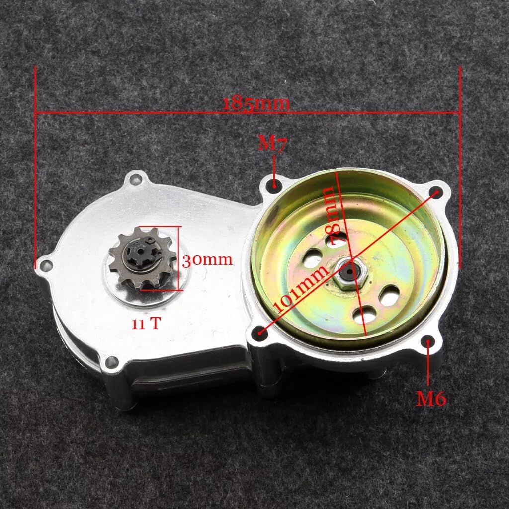 11 T Doppel-Duell-Kette Kupplung Trommel Getriebe + Front Ritzel Kettenrad ATV für Go Kart Motorradteile