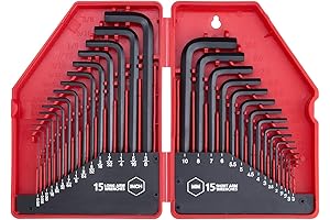 EFFICERE 30-Piece SAE and Metric Allen & Roth Lighting Key Set