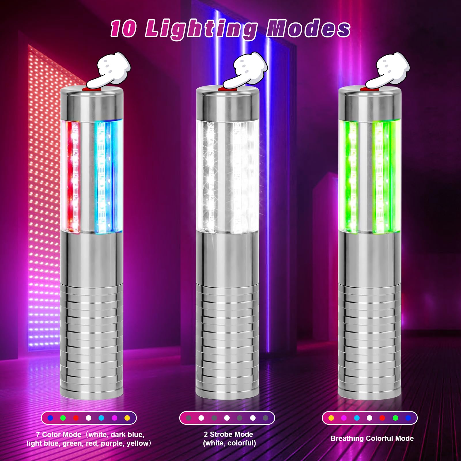 4 luces de servicio de botellas, bengalas recargables para botellas, luces reutilizables para niñas, bengalas de servicio de botellas de champán para bar, discoteca, concierto, cumpleaños, fiesta de