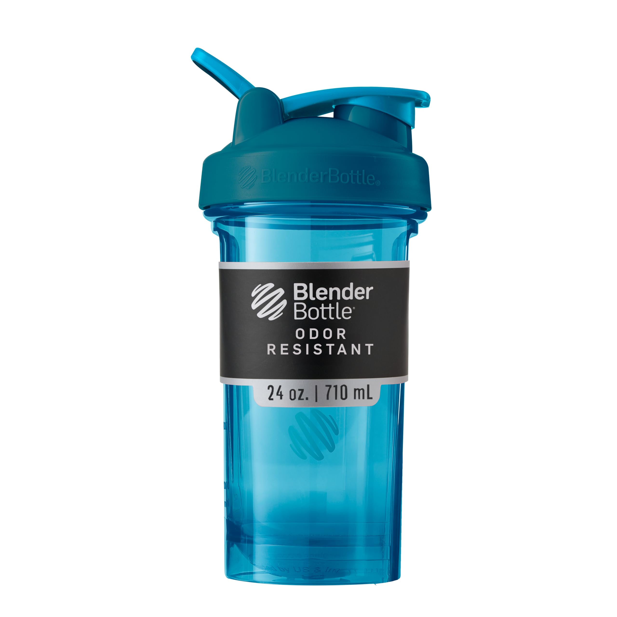 Shaker Bottle Pro Series Perfect for Protein Shakes and Pre Workout, 24-Ounce, Ocean Blue