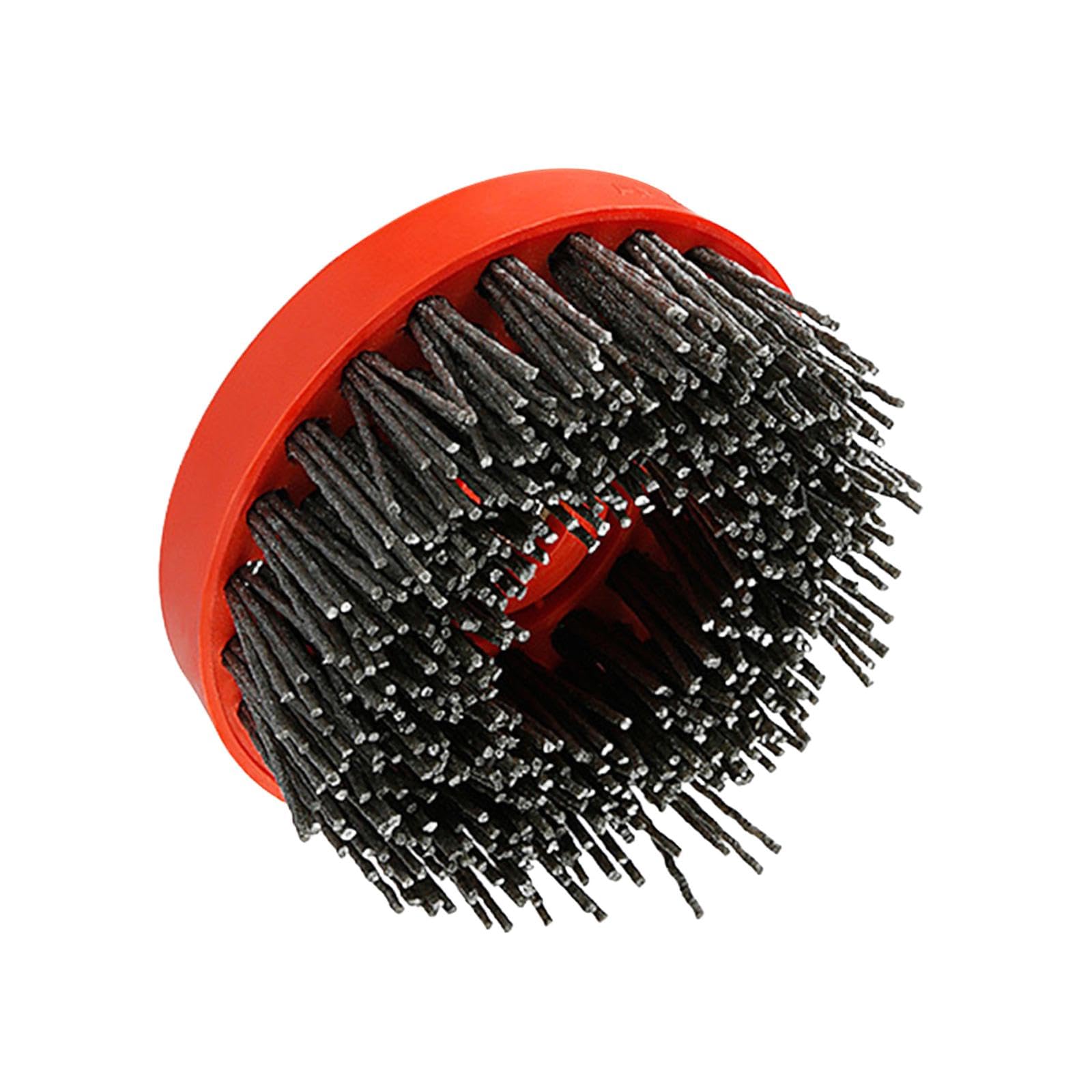 11cm Antiquing Stone Wire Wheel Brush Thread M14 Silicone Carbide and Stainless Steel Wire Accessory Round for Granite Marble , Grit 60