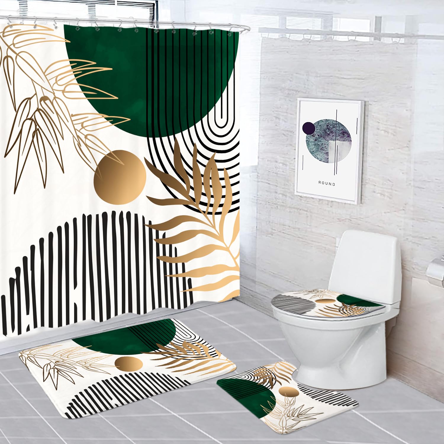 Tiger-Duschvorhang-Set – 152x180 Cm, Wasserdicht, Mit 12 Haken, Romantisches Design