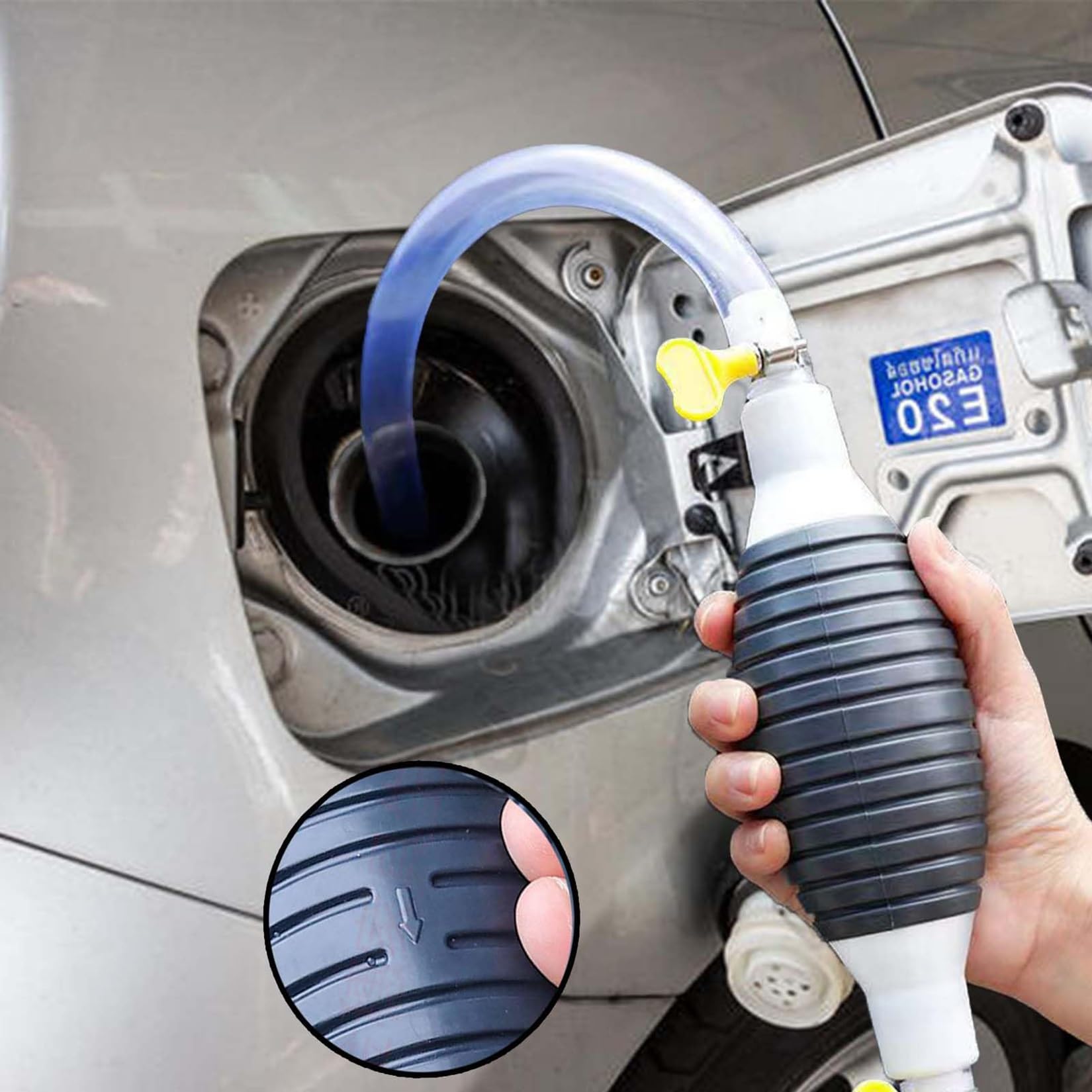Siphon Pump For Gasoline, Gas Siphon Pump For Gasoline, Portable Widely Use Hand Fuel Pump, Liquid Sucker Hand Pump With Pvc Hoses(3.3ft)