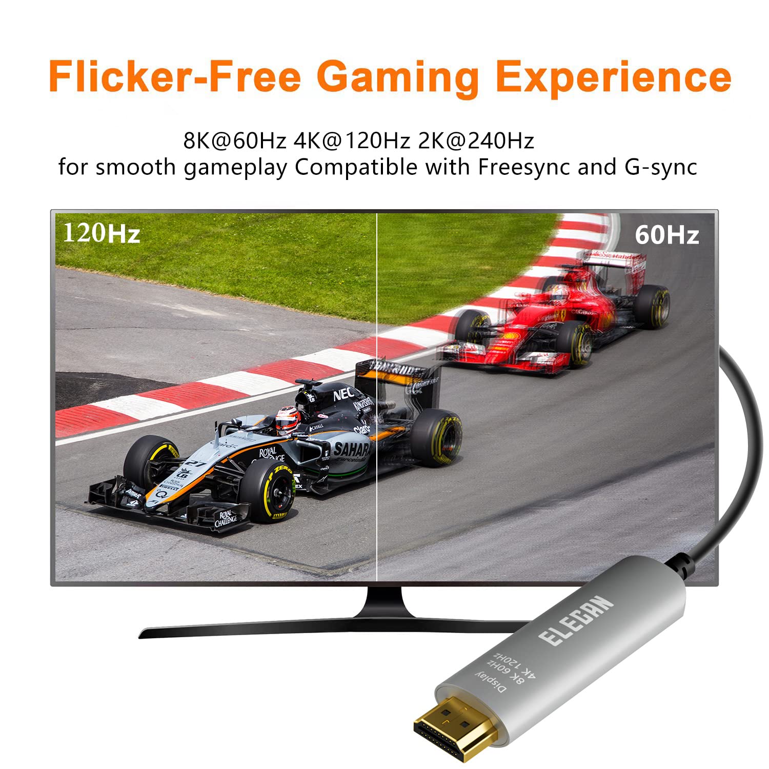 Long Pure Fi HDMI Cable for Clear 8K TV