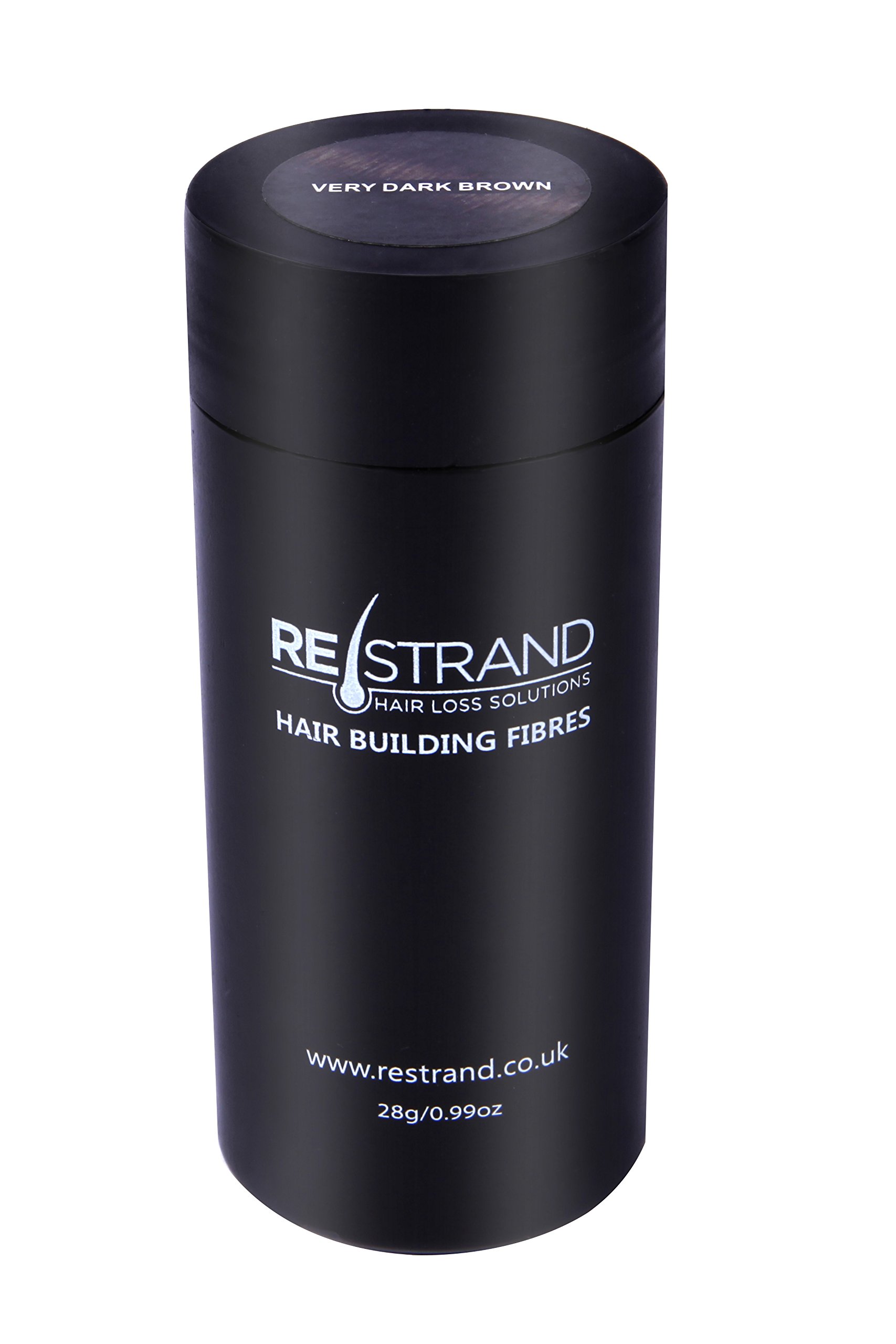 RESTRAND Hair Building Fibres. The Latest Generation of Fibres. Instantly Hide Hair Loss. 14 Colours Available, Large 28g Pot. (Medium Brown)