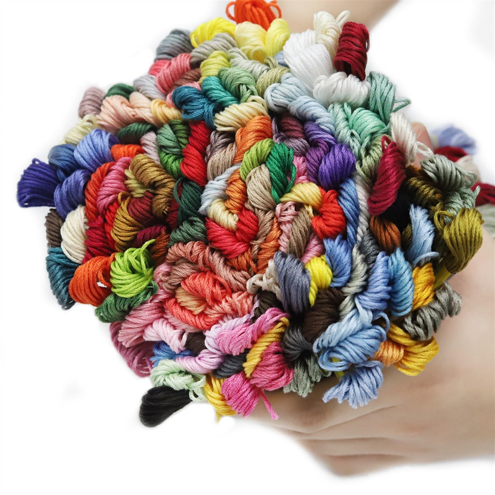 Stickgarn 150 verschiedene, zufällige Farben, Langfaser-Baumwoll-Stickgarn, Kreuzstichgarn, 8,7 Yards lang.