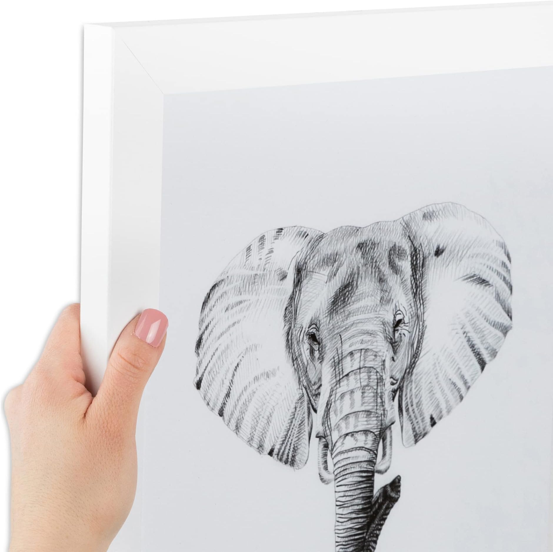 ArtToFrames 14x18 Inch White Picture Frame, This 1.25" Custom Poster Frame is Satin White Frame, for Your Art or Photos - Comes with Regular Glass, WOMFRBW26074-14x18