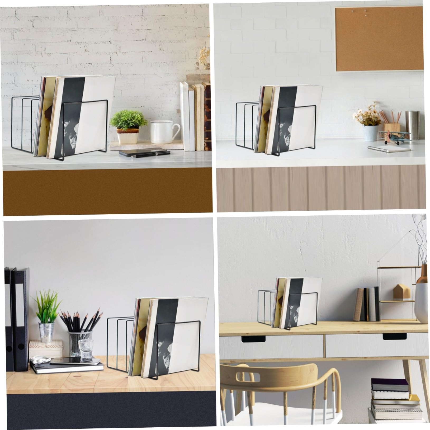 Scaffale Porta Dischi in Vinile Nero in Ferro Grande Capacità, Design Moderno e Aspetto Classico Facile da Pulire Texture Liscia e Rotonda per Soggiorni e Dormitorio