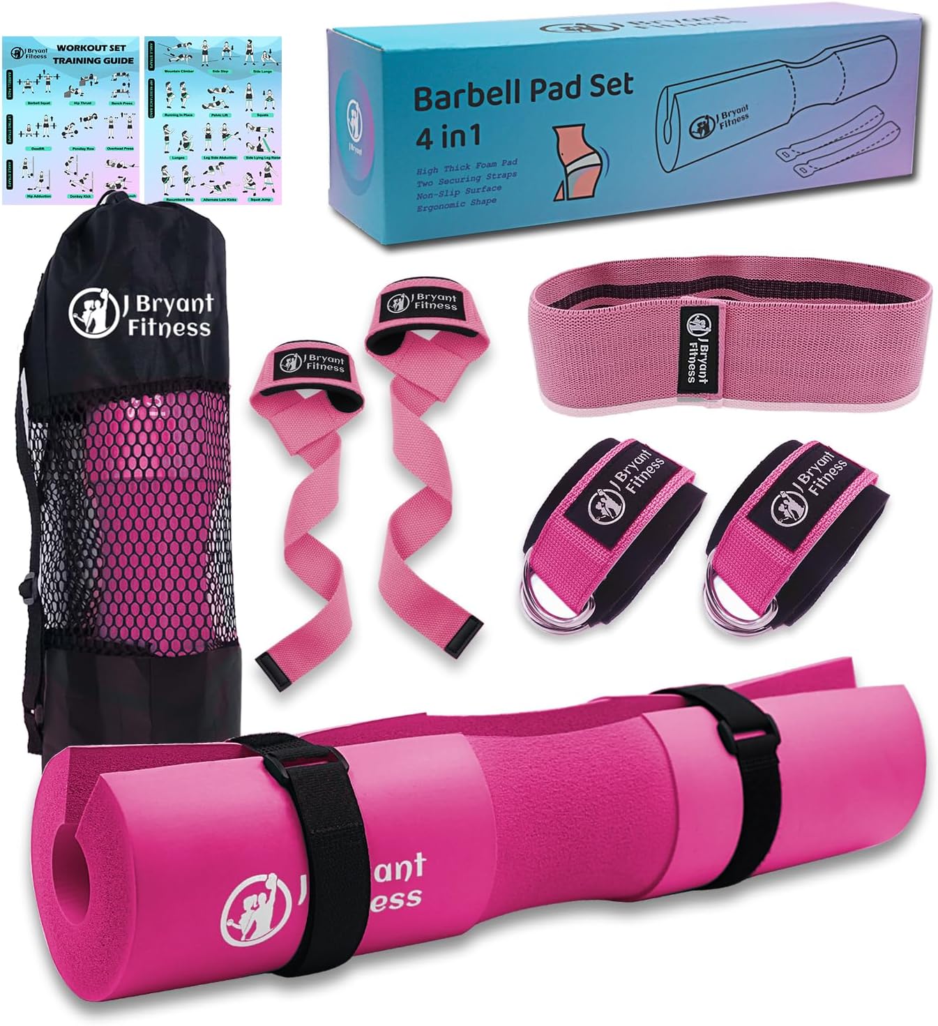 J Bryant Barbell Pad Set for...