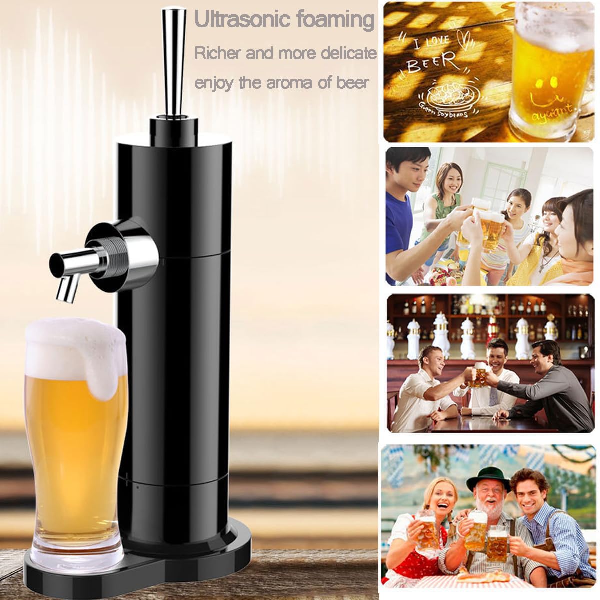 Dispensador de cerveza de barril para el hogar, grifo de cerveza portátil para cerveza enlatada, generador de espuma fresca, disfruta de la cerveza en cualquier momento y en cualquier lugar, perfecto