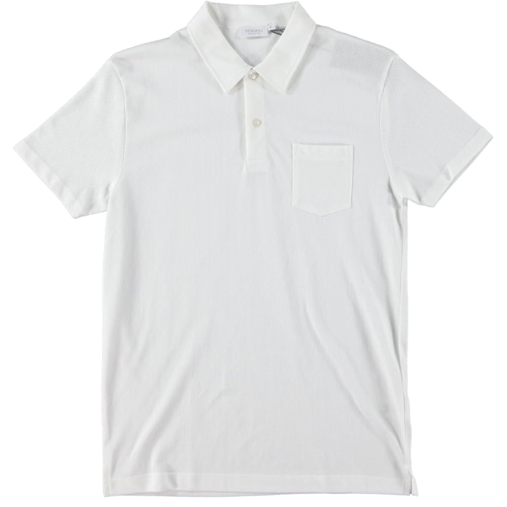 Sunspel Men's Short Sleeved Riviera Polo Shirt in White
