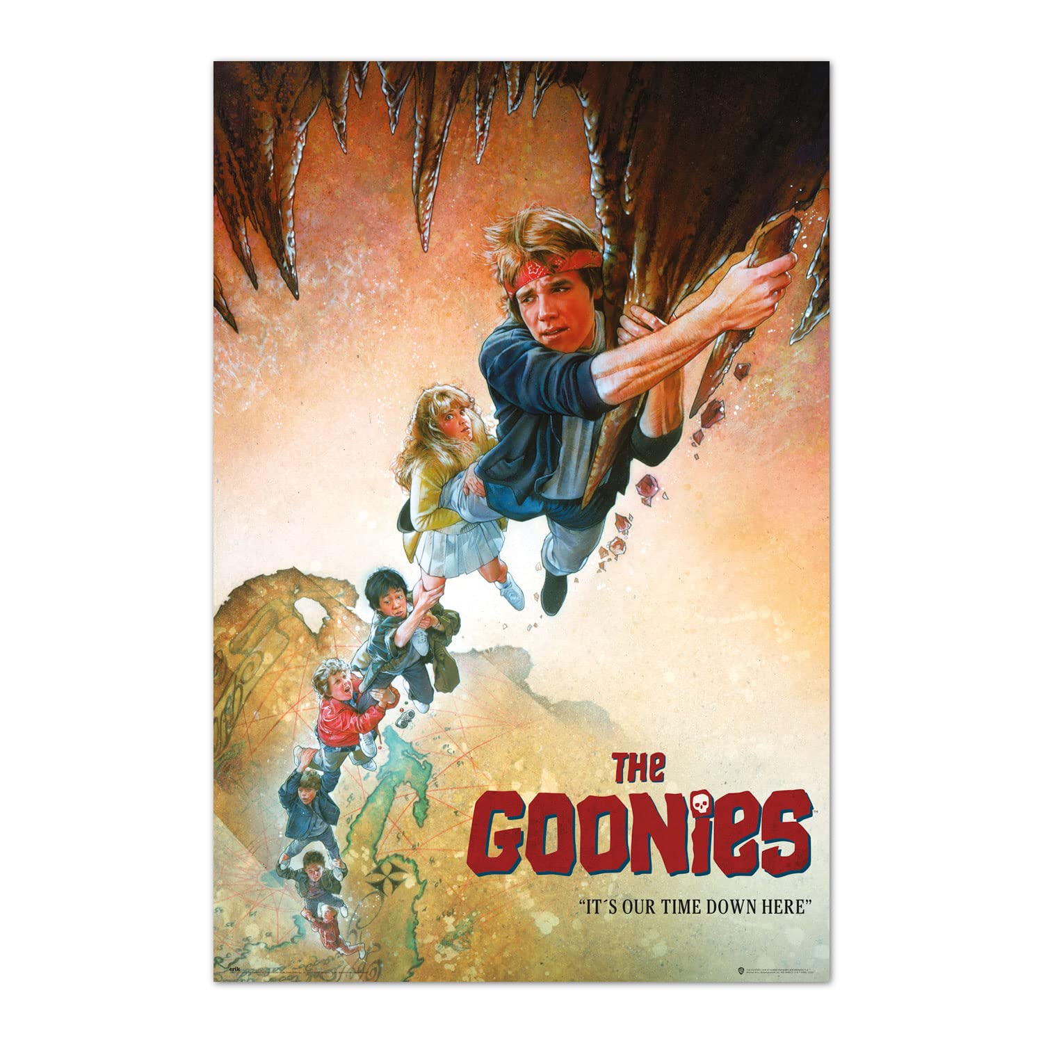 Grupo Erik The Goonies It´S Our Time Down Here Poster - 36 X 24 Inches / 91.5 X 61 Cm - Shipped Rolled Up - Cool Posters, Art Poster, Wall Posters & Prints