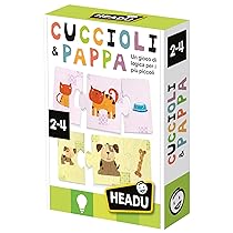 HEADU – Cuccioli & Pappa – Un Gioco di Logica per i più Piccoli | Giochi Educativi Bambini 2 3 4 Anni, Gioco di associazione per bambini, Giochi Logici Prima Infanzia, Regalo Bambino, Made in Italy