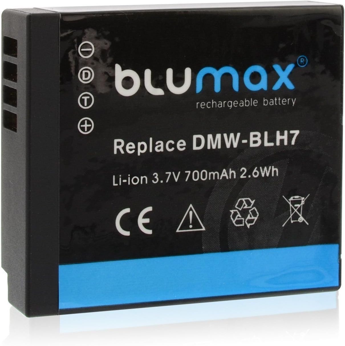 Blumax® DMW-BLH7 DMW-BLH7E BLH7 BLH7E Replacement 700mAh 3.7V Battery Power Pack for Panasonic DMC-GF7 DMC-GF7K DMC-GM1 DMC-GM1K DMC-GM5K DMC-GM5L DMC-GM5W