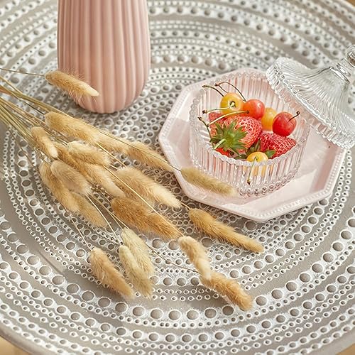 Miniatura 7 de 60 piezas de flores secas de cola de conejo, arreglo floral natural seco, ramo de decoración de hierba seca, flores eternas secas para el hogar,