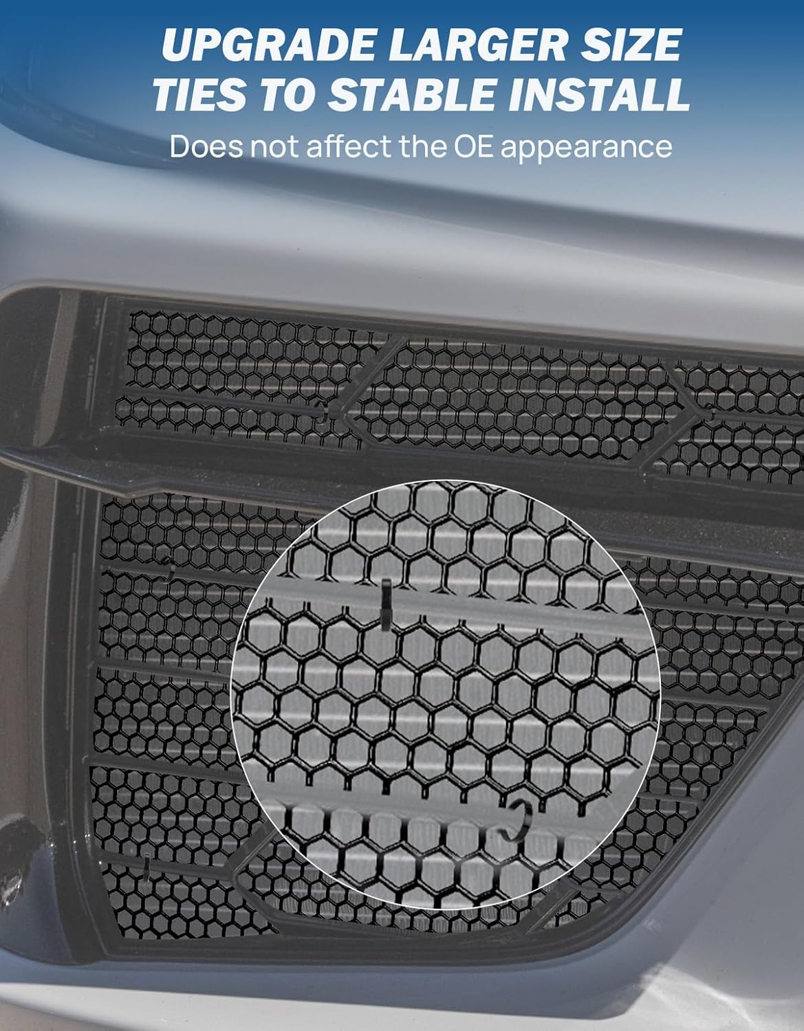 JOYTUTUS Front Grill Mesh Guards Compatible with 2020-2024 C8 Corvette, Upgraded Car Radiator Grille Guard, Aluminum Metal Car Grill Mesh Body Bumpers Outer & Inner Insert Grill Grate, 4 Pc