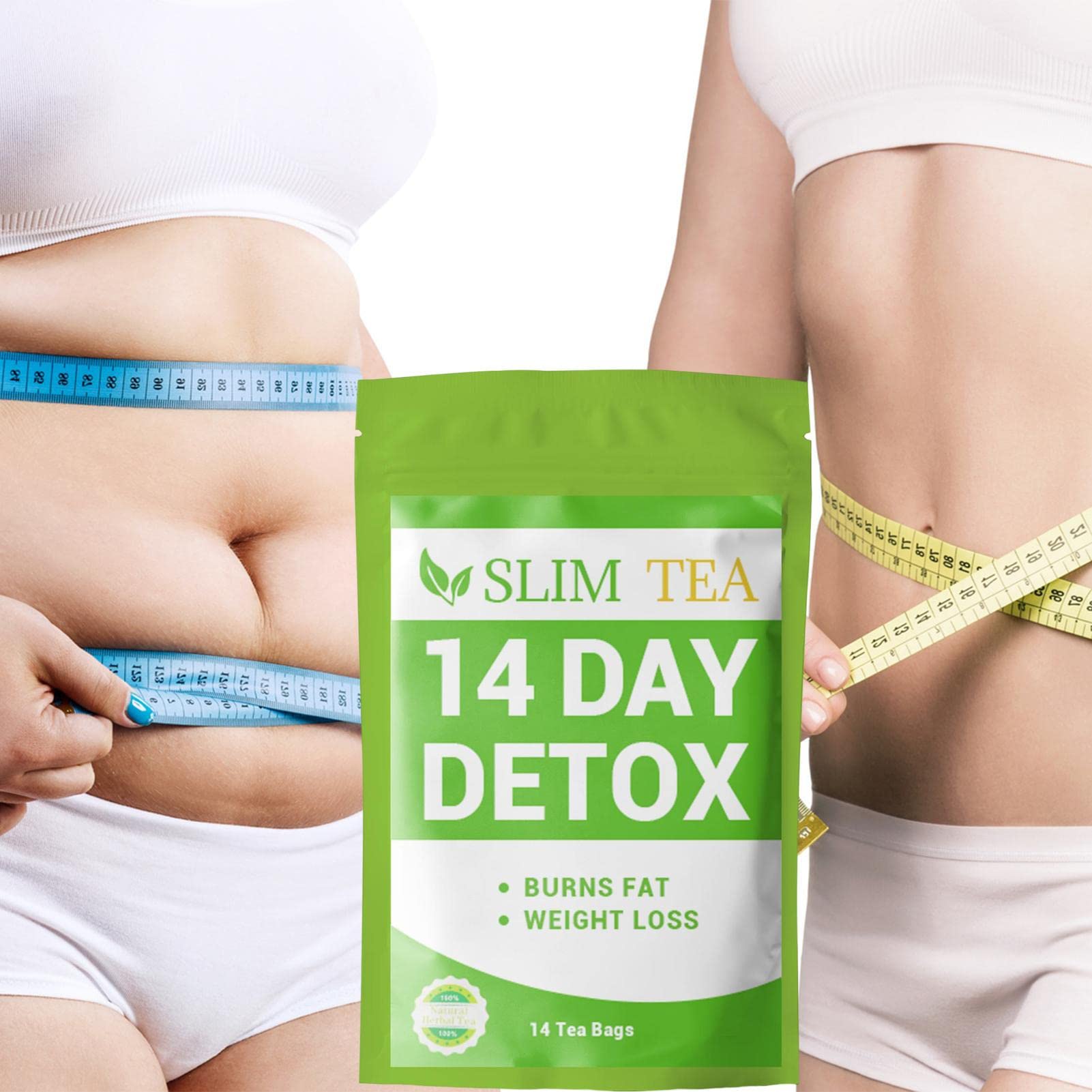 14-Tage-Tee zum Abnehmen,Natural Diet Slim Teepakete zur Diätunterstützung - Sanfte Entgiftung und Reinigung zur Gewichtsreduktion und zum Abbau von Bauchfett