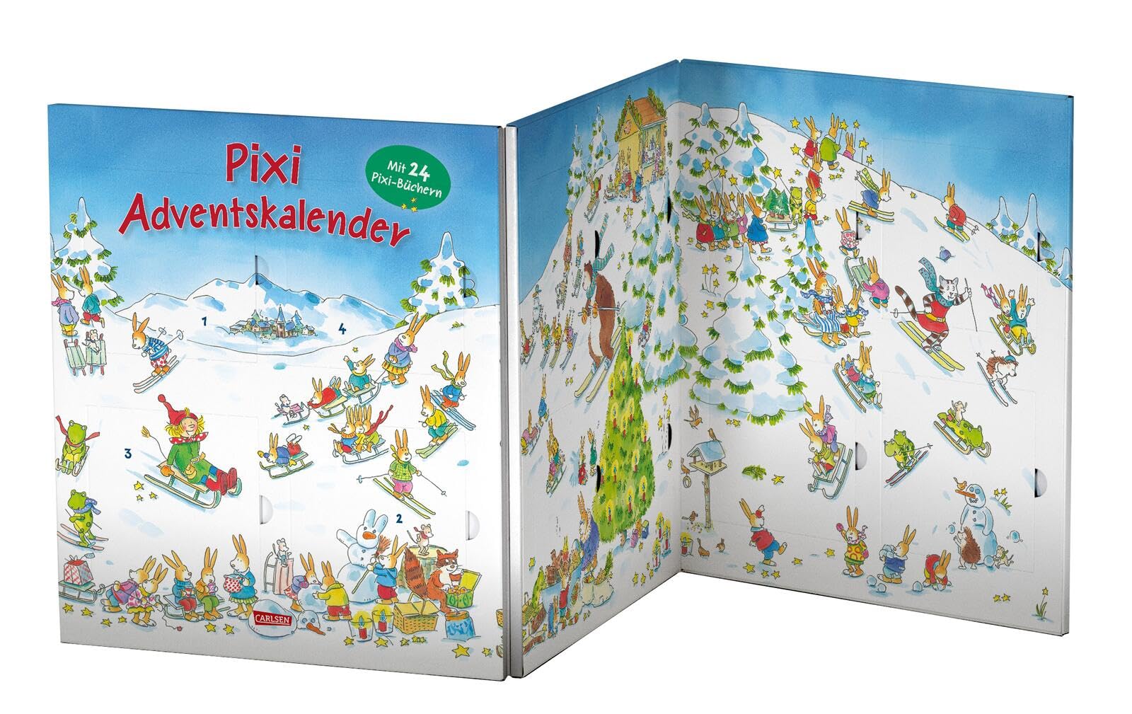 Pixi Adventskalender Leporello + 24 Pixi-Bücher