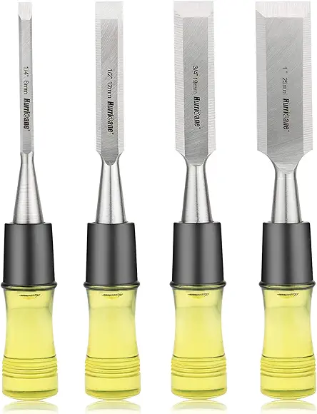 HURRICANE 4 Piece Wood Chisel Set for Woodworking,...
