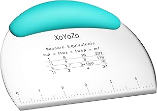 1 pcs Dough Pastry Scraper Chopper/Stainless Steel Dough Scraper Cutter with Ergonomic Rubber Non-Slip Grip/Dough Scraper Cutter/Pro Pastry Pizza Cutter Chopper(Blue)