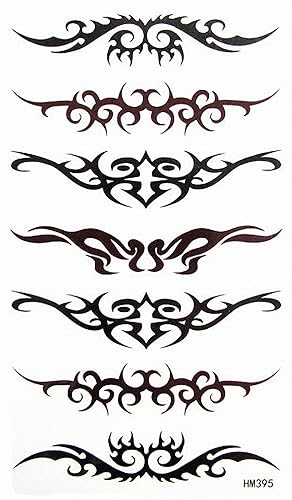 MapofBeauty Brazalete tribal impermeable temporal para tatuaje (2 piezas/lote)