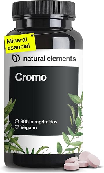 Natural Elements Picolinato de Cromo 200mcg 365 Comprimidos Veganos