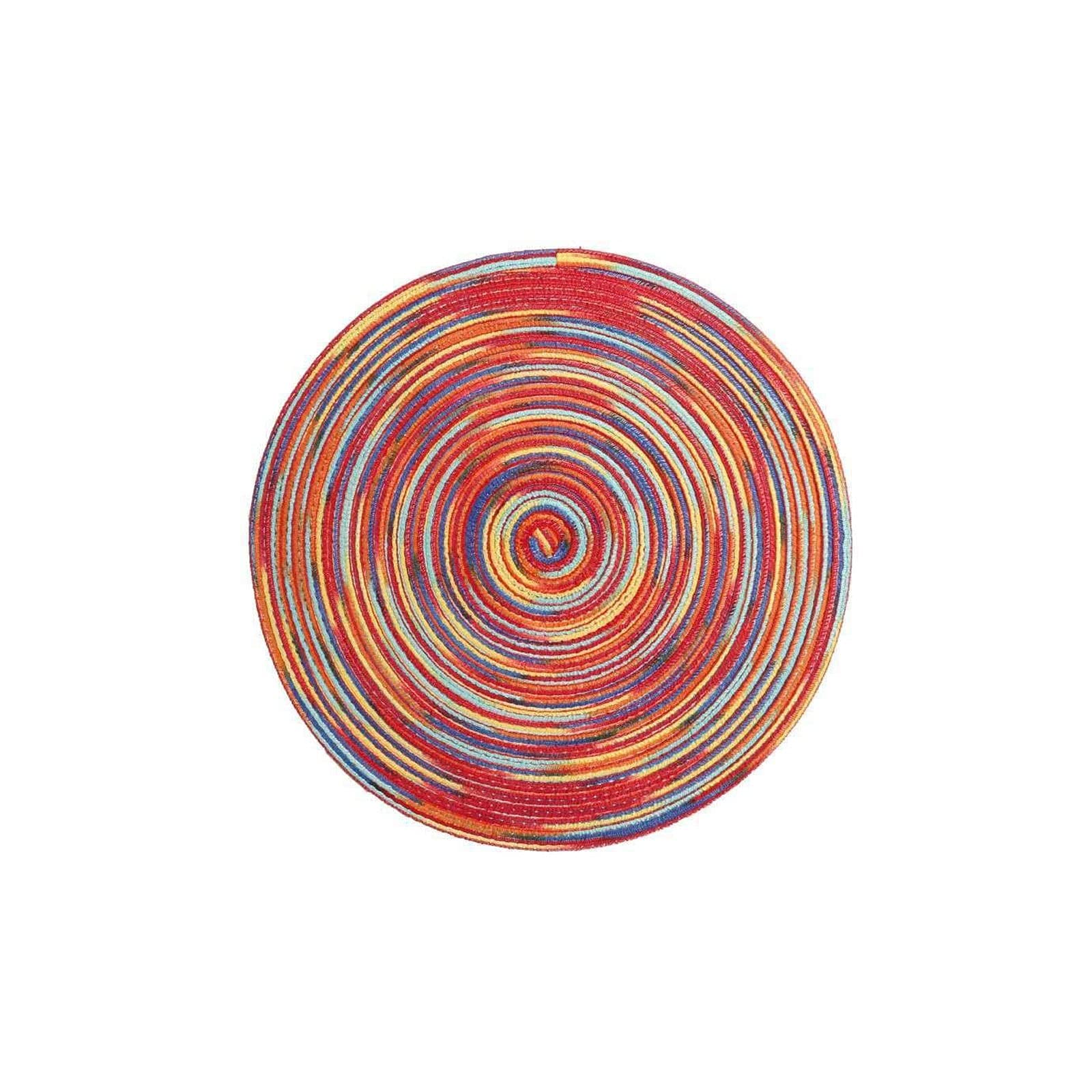 Dessous de verre rond en coton tissé de 18 et 30 cm pour plat et tasse à café