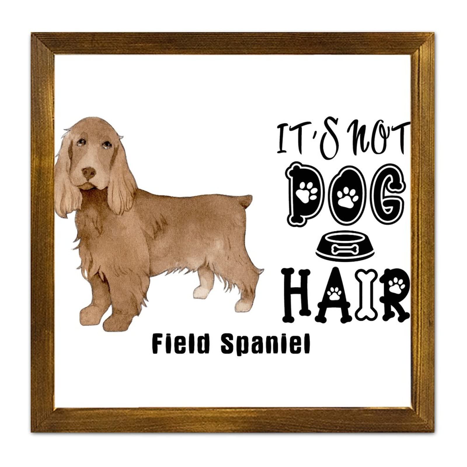 Décoration murale Caniche plaque en bois imprimé 30x30 cm pour buanderie