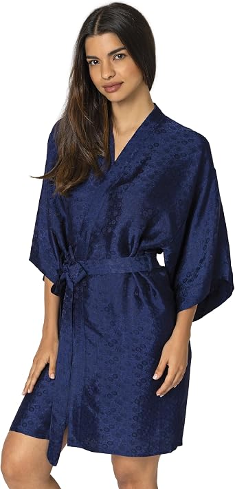 Tara Sartoria Luxury Artisan Silk Kimono Robe for Women, Washable, Knee Length, Jacquard, XS4XL, Oprah Daily 2025