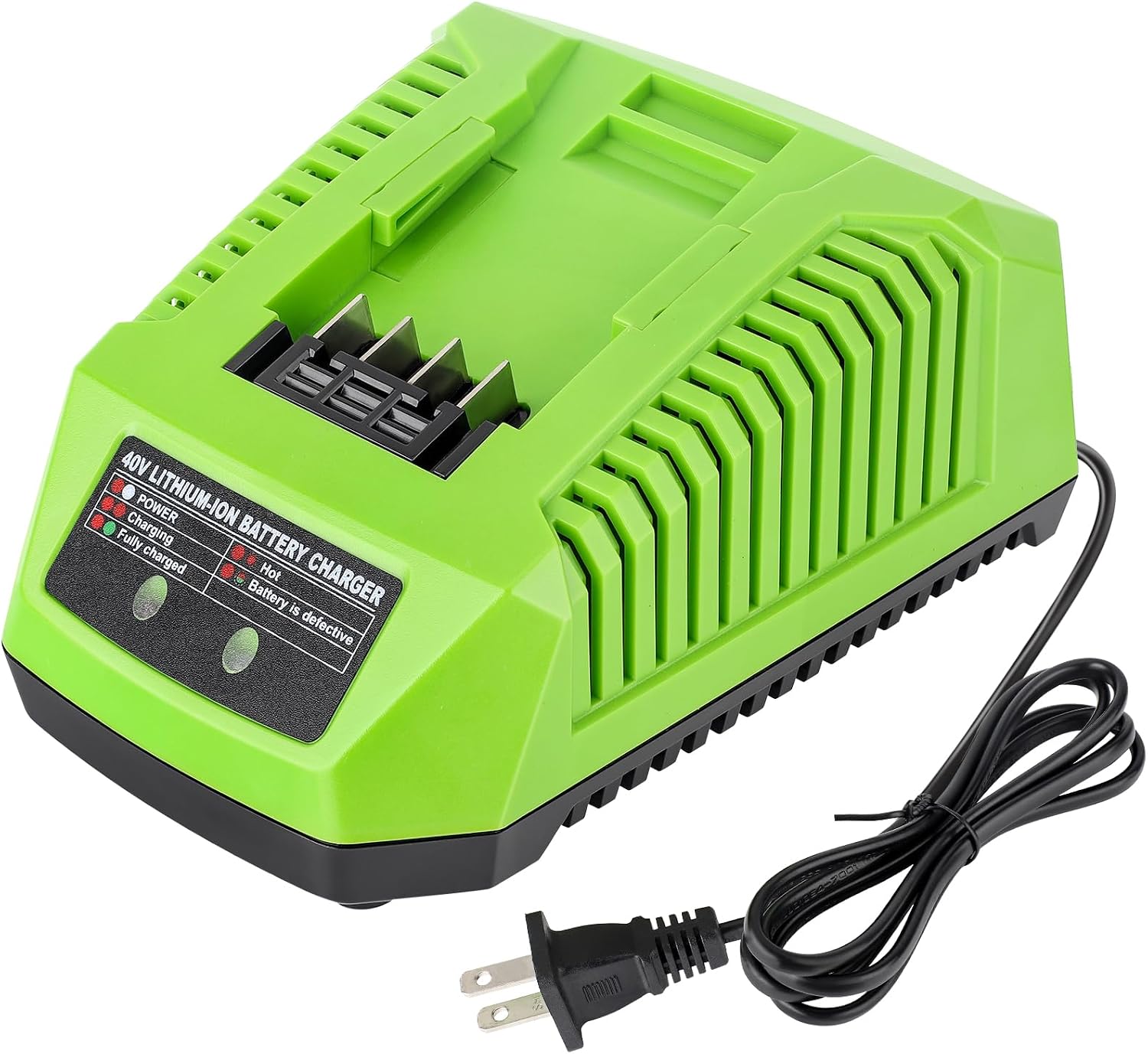 40 Volt Battery Charger Compatible with Greenworks 40V G MAX Battery 29462 29472 29482 2939202 BAF704 Rapid Charger