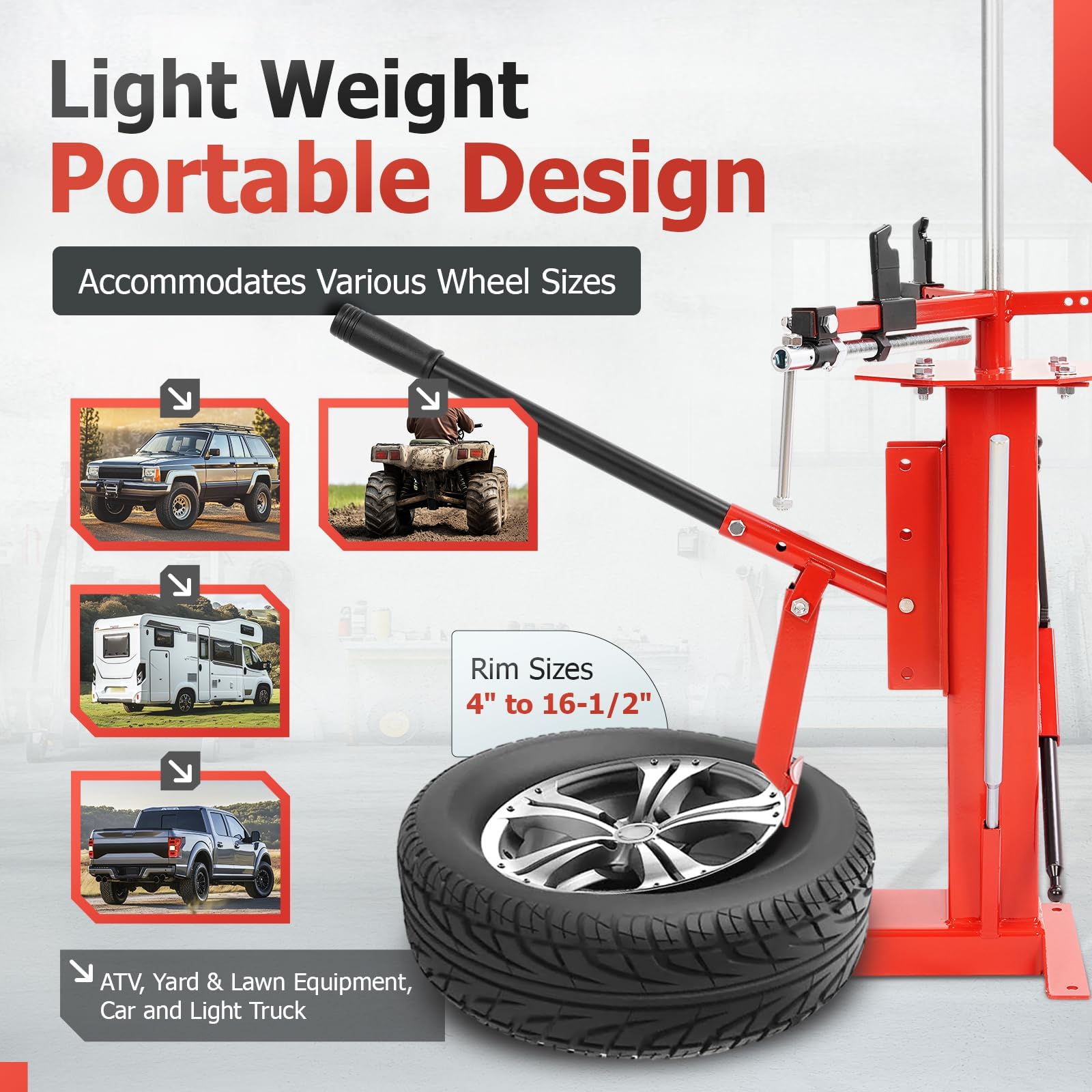 Gelacie Multifunctional Manual Tire Changer for 4