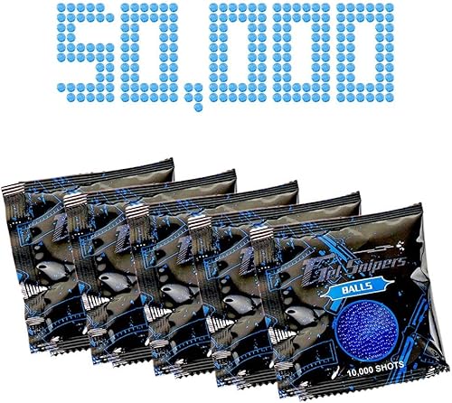 Munición de cuentas de agua de gel 50,000 balas de pistola eléctrica de salpicaduras a base de agua de cristal, bala de bola suave deshidratada